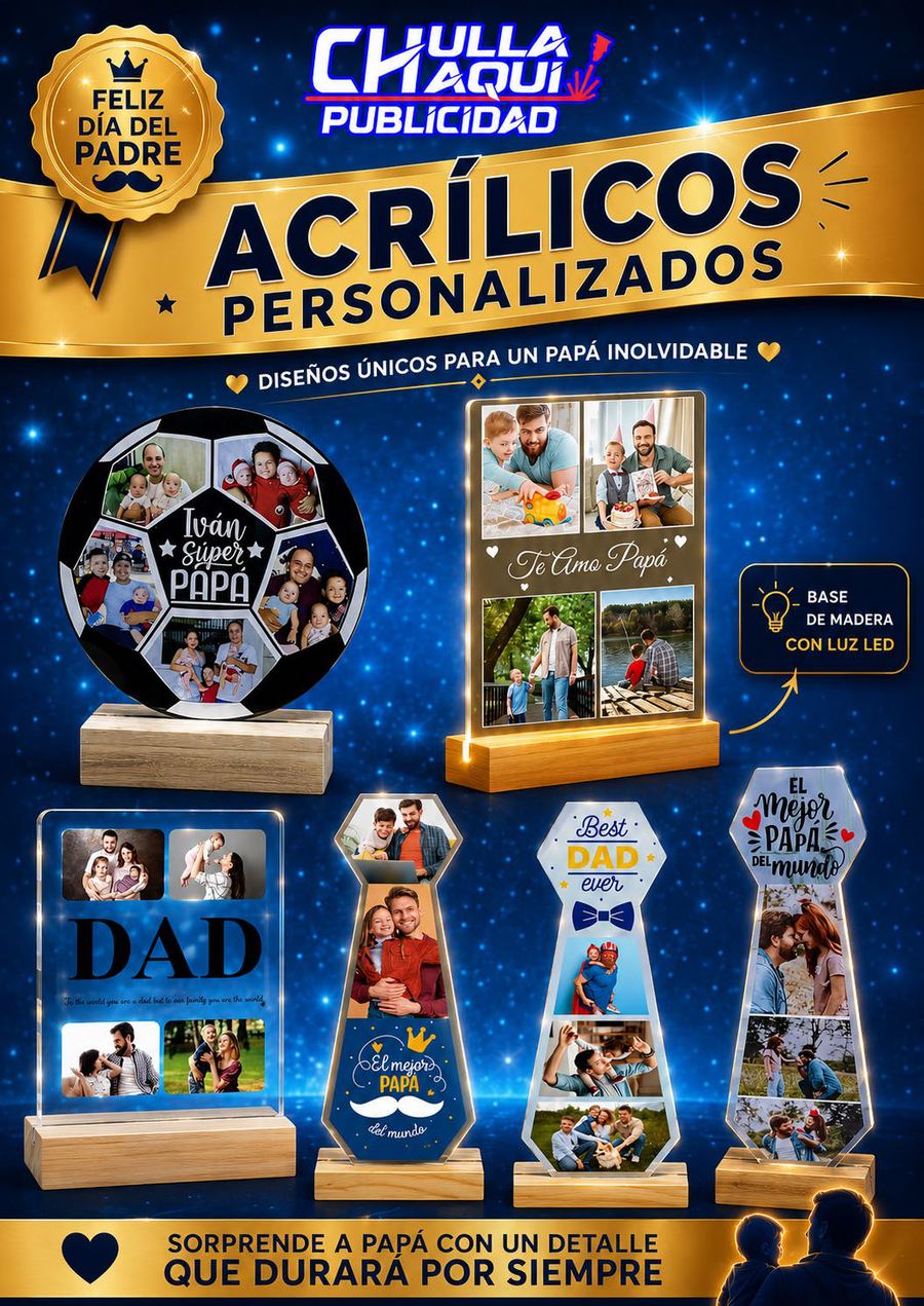 Acrílicos con luz LED
